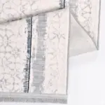Labores Modern Gri Beyaz Polyester Kaydırmaz Makine Halısı - Görsel 3