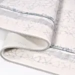 Labores Modern Gri Beyaz Polyester Kaydırmaz Makine Halısı - Görsel 4