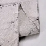 Kamenz Modern Gri Mikropolyester Pamuk Tabanlı Makine Halısı - Görsel 3