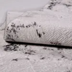 Kamenz Modern Gri Mikropolyester Pamuk Tabanlı Makine Halısı - Görsel 5