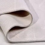 Calau Modern Bej Mikropolyester Pamuk Tabanlı Makine Halısı - Görsel 4