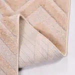 Pedalino Modern Krem Loop ve Polyester Kaydırmaz Taban Makine Halısı - Görsel 3