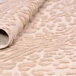 Murge Modern Krem Loop ve Polyester Kaydırmaz Taban Makine Halısı - Görsel 4