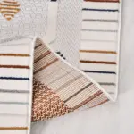 Bejar Geometrik Multi Polyester Pamuk Tabanlı Makine Halısı - Görsel 3