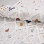 Bejar Geometrik Multi Polyester Pamuk Tabanlı Makine Halısı - Görsel 5