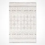 Pradena Geometrik Krem Polyester Pamuk Tabanlı Makine Halısı - Görsel 2