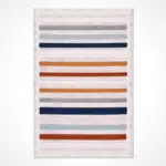 İscar Çizgili Multi Polyester Pamuk Tabanlı Makine Halısı - Görsel 2