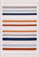 İscar Çizgili Multi Polyester Pamuk Tabanlı Makine Halısı