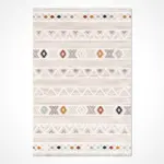 Olmedo Geometrik Multi Polyester Pamuk Tabanlı Makine Halısı - Görsel 2