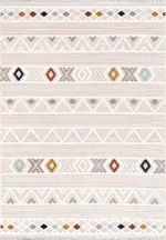 Olmedo Geometrik Multi Polyester Pamuk Tabanlı Makine Halısı