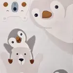 Muri Figürlü Krem Polyester Pamuk Tabanlı Çocuk Halısı