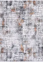 Portici Modern Gri Viskon ve Akrilik Kaydırmaz Tabanlı Makine Halısı