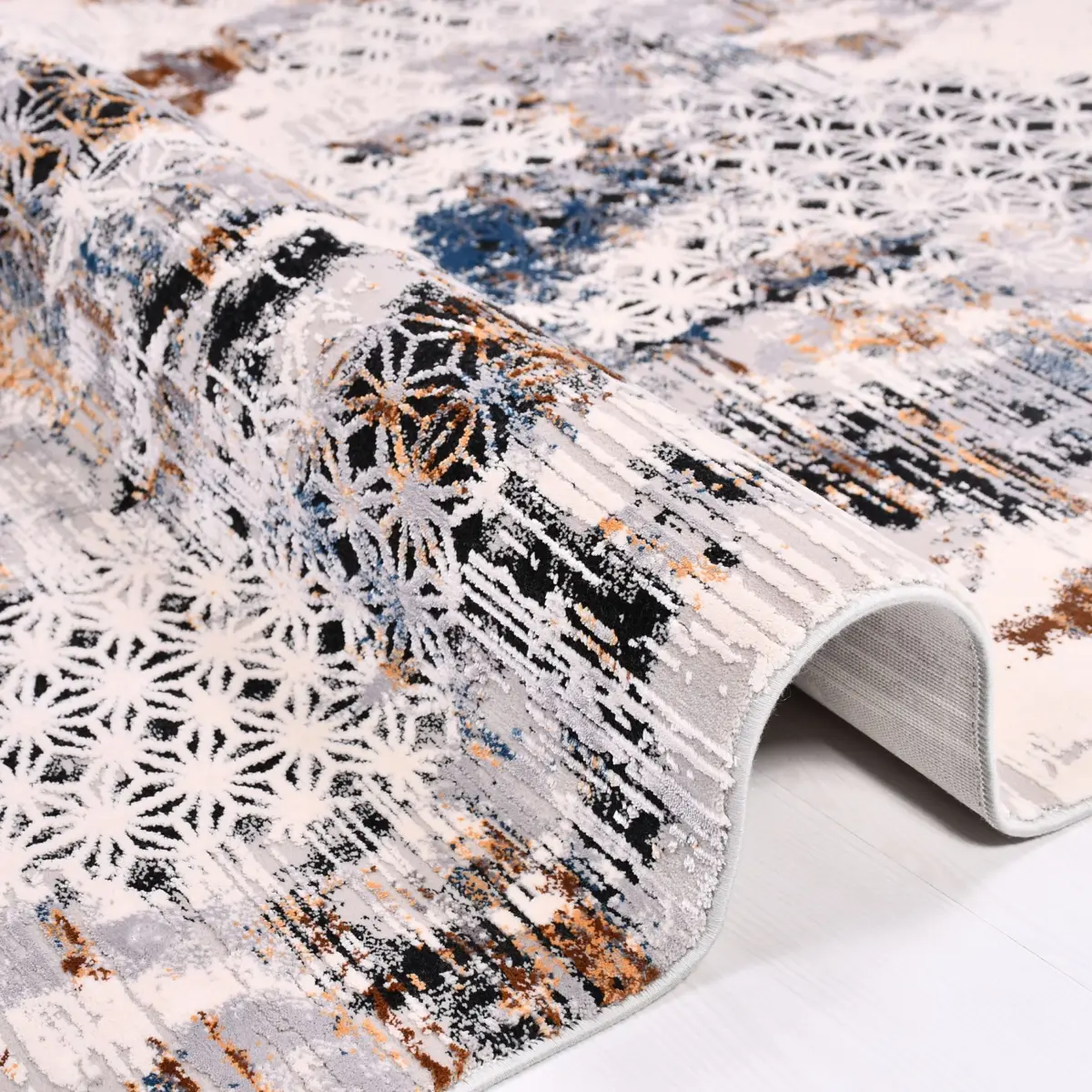 Vomero Modern Multi Viskon ve Akrilik Kaydırmaz Tabanlı Makine Halısı - Görsel 5