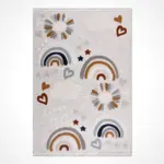 Gallen Figürlü Krem Polyester Pamuk Tabanlı Çocuk Halısı - Görsel 2