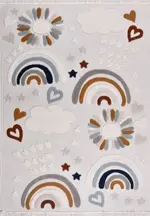 Gallen Figürlü Krem Polyester Pamuk Tabanlı Çocuk Halısı