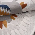 Morges Figürlü Multi Polyester Pamuk Tabanlı Yuvarlak Çocuk Halısı - Görsel 5