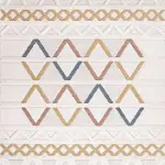 Caserta Geometrik Bej Polyester Loop ve Sisal İplikli Makine Halısı