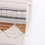 Solofra Geometrik Bej Polyester Loop ve Sasal İplikli Makine Halısı - Görsel 5