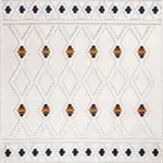 Flumeri Geometrik Bej Polyester Loop ve Sisal İplikli Makine Halısı