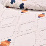 Flumeri Geometrik Bej Polyester Loop ve Sisal İplikli Makine Halısı - Görsel 5