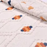 Flumeri Geometrik Bej Polyester Loop ve Sisal İplikli Makine Halısı - Görsel 6