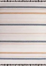 Lioni Modern Bej Polyester Loop ve Sisal İplikli Makine Halısı