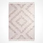 Lapio Geometrik Bej Polyester Loop ve Sisal İplikli Makine Halısı - Görsel 2