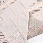 Lapio Geometrik Bej Polyester Loop ve Sisal İplikli Makine Halısı - Görsel 6