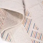 Lapio Geometrik Bej Polyester Loop ve Sisal İplikli Makine Halısı - Görsel 3