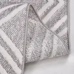Muhana Geometrik Gri Polyester Pamuk Tabanlı Makine Halısı - Görsel 3