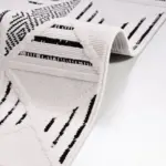 Cardito Modern Beyaz Polyester Loop ve Sisal İplikli Makine Halısı - Görsel 4