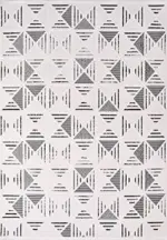 Cardito Modern Beyaz Polyester Loop ve Sisal İplikli Makine Halısı