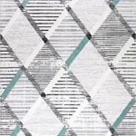 Trevico Geometrik Gri Polyester Loop ve Sisal İplikli Makine Halısı