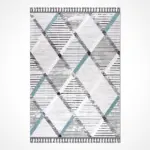 Trevico Geometrik Gri Polyester Loop ve Sisal İplikli Makine Halısı - Görsel 2