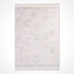 Carife Geomtrik Krem Polyester Loop ve Sisal İplikli Makine Halısı - Görsel 2