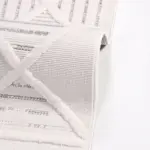 Carife Geomtrik Krem Polyester Loop ve Sisal İplikli Makine Halısı - Görsel 5