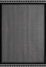 Accadia Geometrik Siyah  Polyester Loop ve Sisal İplikli Makine Halısı