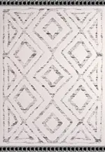 Satriano Geometrik Krem Polyester Loop ve Sisal İplikli Makine Halısı