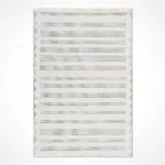 Espino Çizgili Beyaz Polyester Pamuk Tabanlı Makine Halısı - Görsel 2