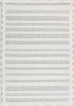 Espino Çizgili Beyaz Polyester Pamuk Tabanlı Makine Halısı