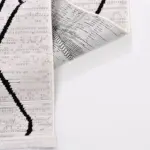 Carovilli Modern Beyaz Polyester Loop ve Sisal İplikli Makine Halısı - Görsel 5