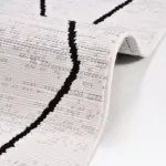 Carovilli Modern Beyaz Polyester Loop ve Sisal İplikli Makine Halısı - Görsel 4