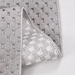 Zarza Modern Gri Polyester Pamuk Tabanlı Makine Halısı - Görsel 3