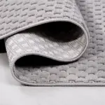 Zarza Modern Gri Polyester Pamuk Tabanlı Makine Halısı - Görsel 4