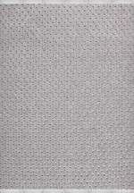 Zarza Modern Gri Polyester Pamuk Tabanlı Makine Halısı