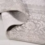 Lubin Çerçeveli Bej Viskon ve Akrilik Makine Halısı - Görsel 4