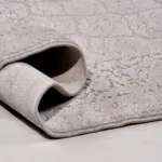 Petkus Klasik Göbekli Gri Viskon ve Akrilik Makine Halısı - Görsel 4