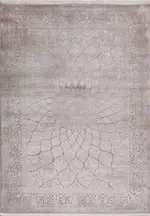 Petkus Klasik Göbekli Gri Viskon ve Akrilik Makine Halısı