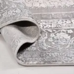 Havel Çerçeveli Gri Viskon ve Akrilik Makine Halısı - Görsel 4