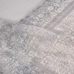 Havel Çerçeveli Gri Viskon ve Akrilik Makine Halısı - Görsel 5